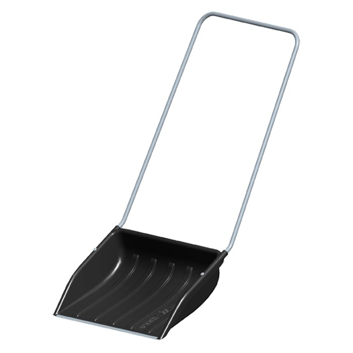Движок пластиковый, размер ковша 47 × 68 см, металлическая планка, чёрный - Фото 1