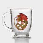 Кружка «Красный дракон», стеклянная, 450 мл - фото 9964036
