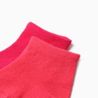 Носки детские Хлопок (2 пары), цвет коралловые/фуксия, р-р 10-12 - Фото 2