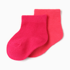 Носки детские Хлопок (2 пары), цвет коралловые/фуксия, р-р 10-12 - Фото 2