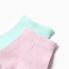 Носки детские Хлопок (2 пары), цвет мятный/ сиреневый, р-р 10-12 - Фото 2