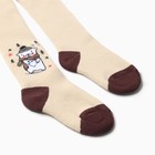 Колготки детские новогодние махровые, цвет молочный, рост 92-98 см 9784197