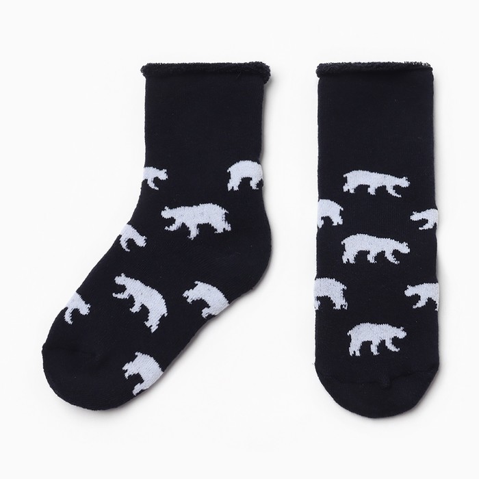 Носки махровые детские, синие, размер 22-24 - Фото 1