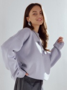 Свитшот женский MINAKU: Velvet Collection цвет светло-серый, размер 44 - Фото 5