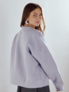 Свитшот женский MINAKU: Velvet Collection цвет светло-серый, размер 52 - Фото 9