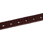 Ошейник замшевый двухслойный 1,2 см, ОШ 30-38 см, коричневый - фото 24610635