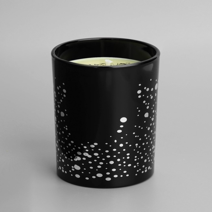 Свеча ароматическая "Silver Spot", ежевика, чёрный стакан