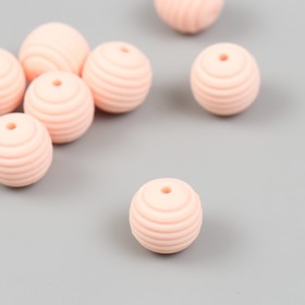 Бусина силикон "Круглая с фаской" светло-розовая d=1,5 см