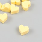 Бусина силикон "Сердечко" светло-желтая d=1,4 см - Фото 1