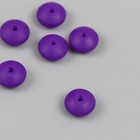 Бусина силикон "Сплющенная" виноградный пурпур d=1,2 см - фото 320498576