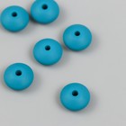 Бусина силикон "Сплющенная" сине-зеленая d=1,2 см - фото 320498606