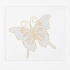 Термоаппликация «Бабочка», с пайетками, 9 × 10,5 см, цвет серебряный/золотой - Фото 2