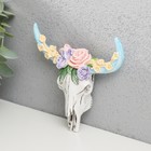Сувенир полистоун настенный декор "Череп быка с цветами" 2,4х11х12 см - Фото 2