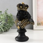 Сувенир полистоун "Бюст. Король" чёрный с золотом 9х14х22,5 см - Фото 4