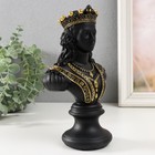 Сувенир полистоун "Бюст. Королева" чёрный с золотом 9х12,5х22 см - Фото 2