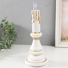 Фигурка светящаяся «Свеча светодиодная», полистоун, 2×LR44, белый с золотом, 10×10×24.5 см - Фото 4