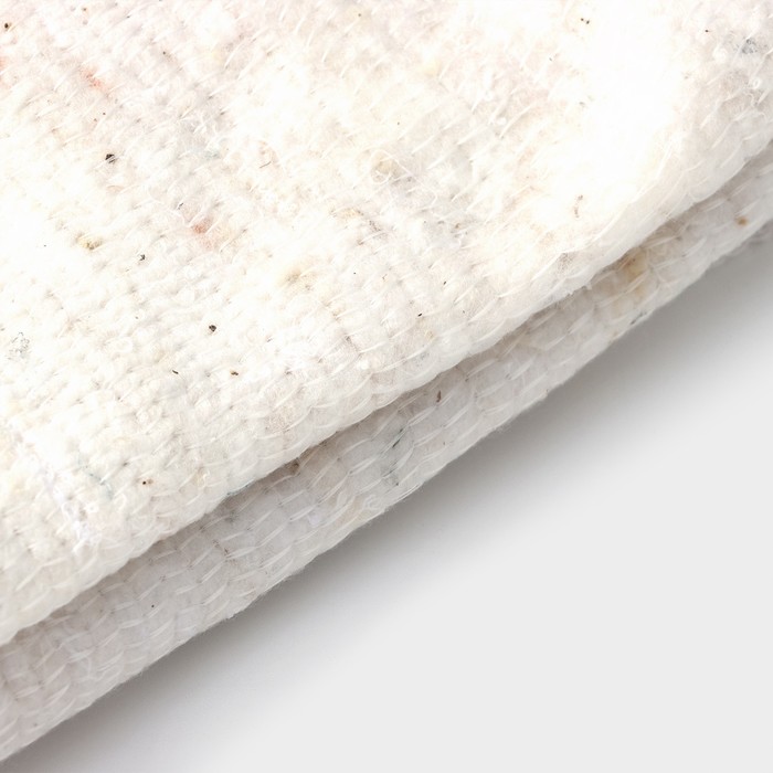 Салфетка - тряпка хозяйственная Доляна, 80×100 см, плотность 180 г/м, строчка 2,5 мм, с оверлоком, цвет белый