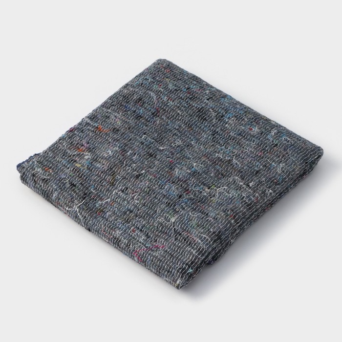Салфетка - тряпка хозяйственная Доляна, 60×80 см, плотность 180 г/м², строчка 2,5 мм, с оверлоком, серая - Фото 1