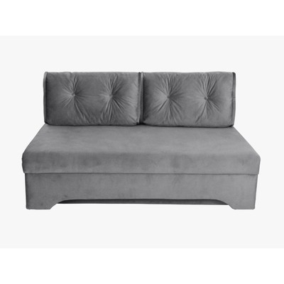 Прямой диван «Твист 3», механизм еврокнижка, велюр, цвет графит