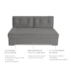 Диван прямой «Твист 3», ППУ, механизм еврокнижка, велюр, цвет графит - Фото 5