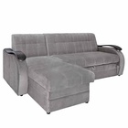 Диван угловой «Лео», механизм дельфин, левый угол, велюр, серый - Фото 4