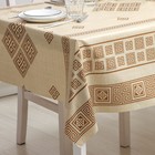 Клеёнка на стол на нетканой основе Доляна «Афины», ширина 140 см, рулон 20 м, цвет коричневый - фото 8100694