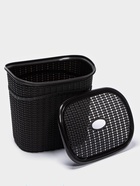 Набор для ванной комнаты 7 предметов, корзина 4 шт., корзина для белья, ведро для мусора, ёрш, коричневый - Фото 8