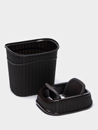 Набор для ванной комнаты 7 предметов, корзина 4 шт., корзина для белья, ведро для мусора, ёрш, коричневый - Фото 10