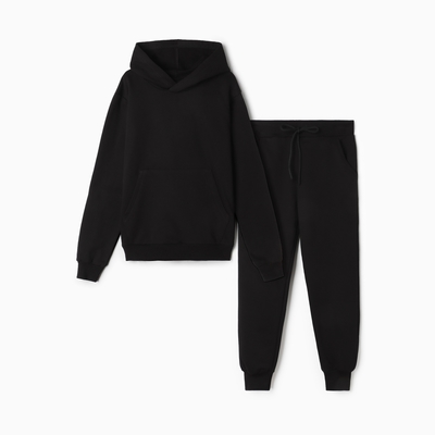 Комплект детский (толстовка, брюки) НАЧЁС, цвет черный, рост 152 см