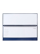 Планинг недатированный, 56 листов, на гребне, искусственная кожа, синий - Фото 3