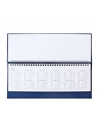 Планинг недатированный, 56 листов, на гребне, искусственная кожа, синий - Фото 4