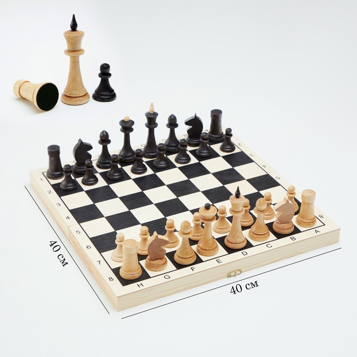 Шахматы гроссмейстерские деревянные «Объедовские» 40х40 см - фото 1907908844