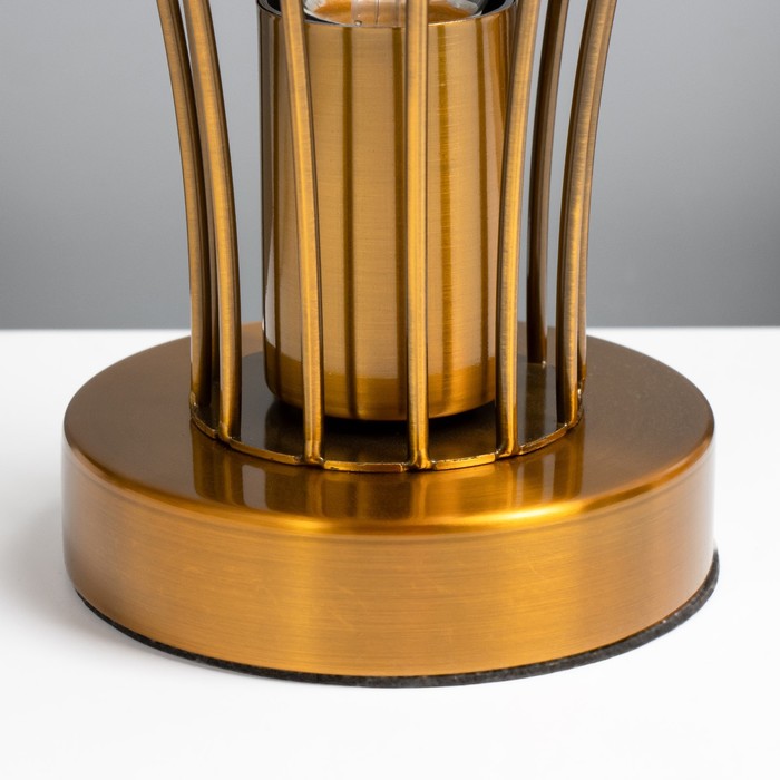 Настольная лампа "Чилли" Е27 40Вт золото 18х18х19см RISALUX - фото 1884378296