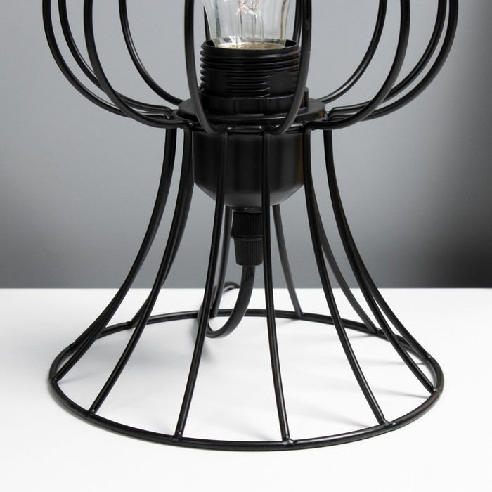 Настольная лампа "Фрейя" Е27 40Вт черный 16х16х23см RISALUX - фото 1884378393