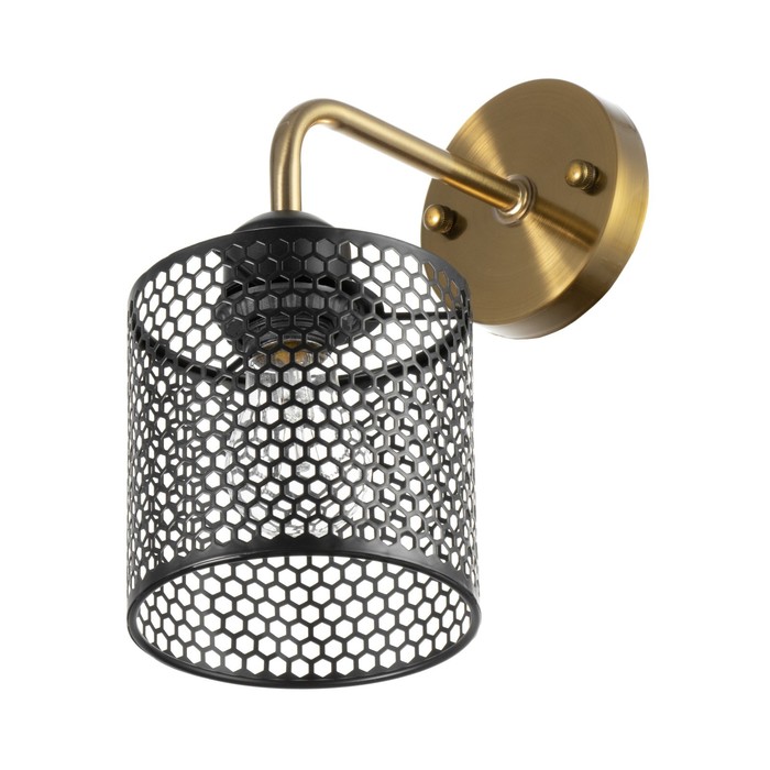 Бра «Вайна» Е27 40 Вт черный 13×12×16 см - Фото 1