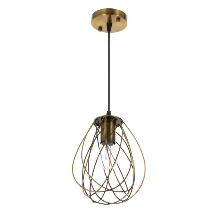 Светильник BayerLux «Бигли» Е27 40 Вт золото 18×18×20-120 см - Фото 1