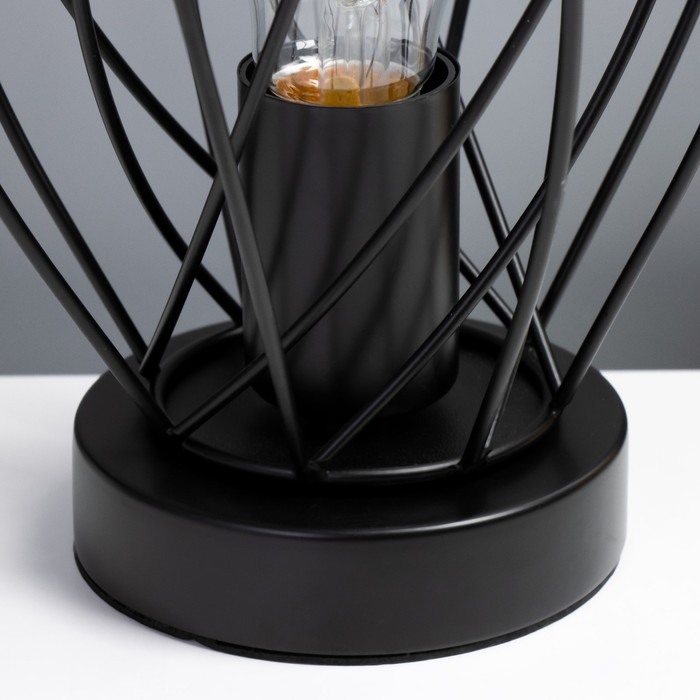 Настольная лампа "Бигли" Е27 40Вт черный 18х18х20см RISALUX - фото 1884378591