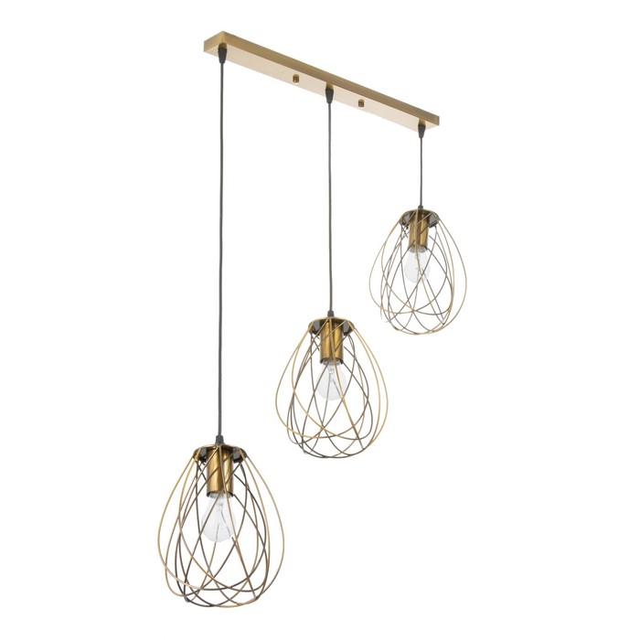 Светильник BayerLux «Бигли» 3хЕ27 40 Вт золото 18×50×20-120 см - Фото 1