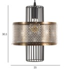 Светильник BayerLux "Цецна" Е27 40Вт черный золото 25х25х30-130см 9626351