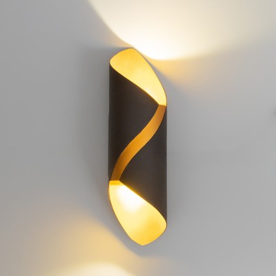 Бра «Талия» LED 10 Вт черный золото 9×9×30 см