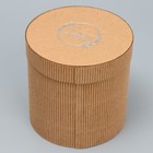 Коробка подарочная шляпная из микрогофры, упаковка, «От всей души», 15 х 15 см - Фото 4