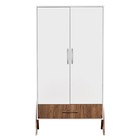 Шкаф двухсекционный Polini kids Porto 3100, с ящиком, 51×103.4×190.4 см, цвет белый-дуб крафт - Фото 2