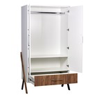 Шкаф двухсекционный Polini kids Porto 3100, с ящиком, 51х103.4х190.4 см, цвет белый-дуб крафт 10177293 - фото 319811995