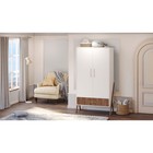 Шкаф двухсекционный Polini kids Porto 3100, с ящиком, 51х103.4х190.4 см, цвет белый-дуб крафт 10177293 - фото 319811998