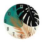 Часы настенные, серия: Интерьер, "Листья", дискретный ход, d-23. см - фото 2153659