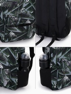 Рюкзак школьный на молнии, с карманами, с принтом, размер 30×13×42 см, тёмно-зелёный - Фото 4