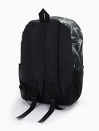 Рюкзак школьный на молнии, с карманами, с принтом, размер 30×13×42 см, тёмно-зелёный - Фото 8