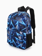 Рюкзак школьный "Абстракция", 3 кармана, размер 30×13×42 см, синий - Фото 9