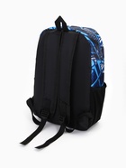 Рюкзак школьный "Абстракция", 3 кармана, размер 30×13×42 см, синий - Фото 7