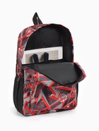 Рюкзак школьный на молнии, с карманами, с принтом, 30×13×42 см, чёрный - Фото 11